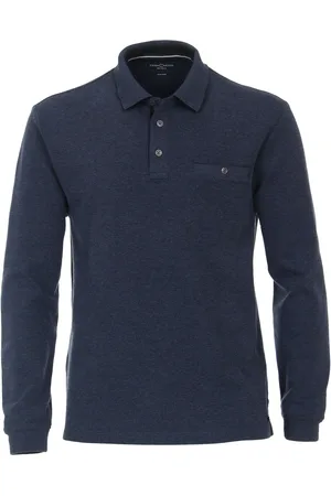Casa Moda Poloshirt LS Dunkelblau Größe L