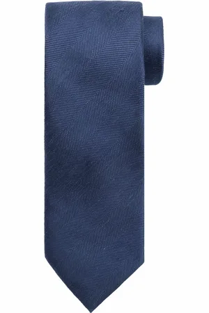 Suitable Leinen Seide Krawatte Marine Blau