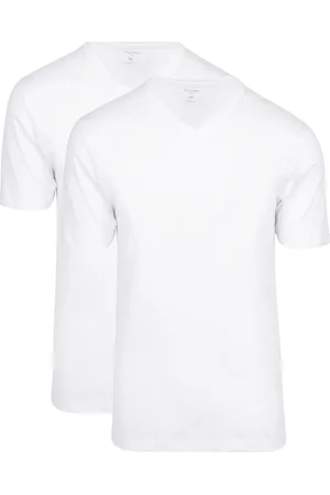 Olymp T-Shirt/ Unterziehshirt Regular Fit V-Hals 2er Pack Größe S