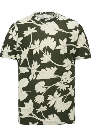 Cast Iron T Shirt Blumen Dunkelgrün Grün Größe L