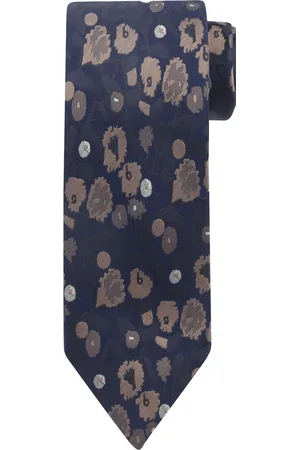 Suitable Krawatte Seide Druck Navy Dunkelblau