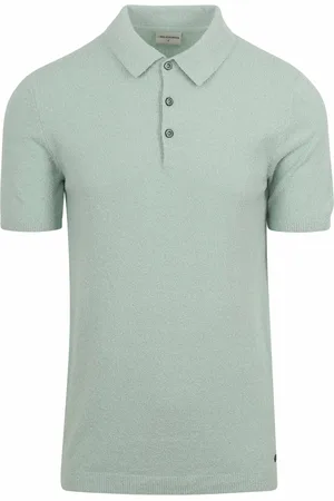 No Excess Knitted Poloshirt Struktur Größe M