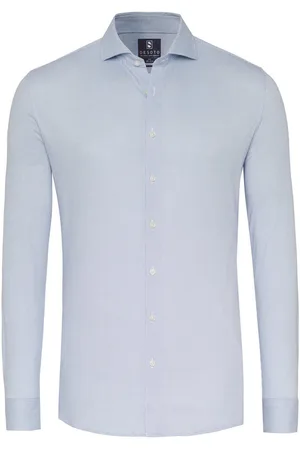 DESOTO Essential Hemd Hai Piqué Dots Blau Größe 37