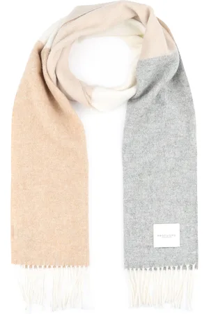 Profuomo Schal Lammwolle Grau Beige