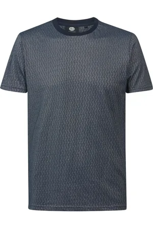Petrol Industries T Shirt Zickzack Navy Blau Größe M