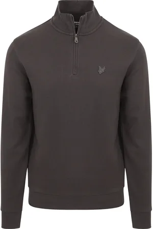 Lyle & Scott Lyle & Scott Half Zip Pull Tonal Antraciet Grau Größe S