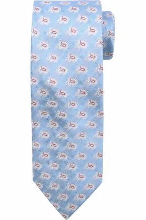 Suitable Krawatte Seide Paisley Hellblue Blau