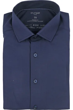 Olymp Luxor Hemd 24/Seven Navy Dunkelblau Größe 38