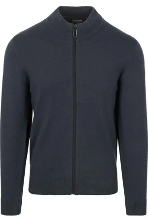 No Excess Strickjacke Navy Blau Größe S