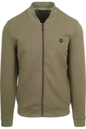 No Excess Strickjacke Olivgrün Dunkelgrün Größe S