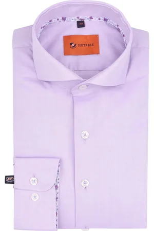 Suitable Hemd Twill Lila Violett Größe 38