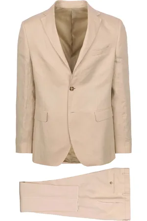 Suitable Leinen Suit Ecru Wollweiß Größe 46