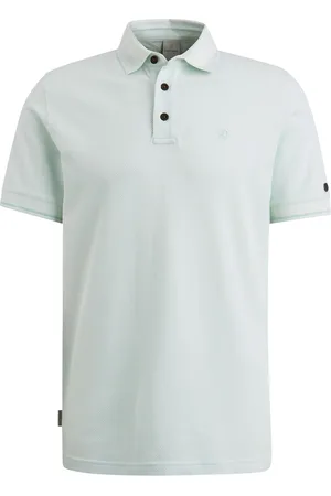 Cast Iron Popcorn Poloshirt Opal Grün Blau Größe S