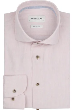 Profuomo Hemd Leinen Rosa Größe 38