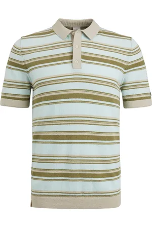 Cast Iron Polo Shirt Bouclé Blau Größe S