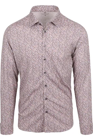 DESOTO Hemd Timeless Elegance Druck Paisley Beige Größe M
