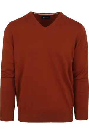 Suitable Pullover Vini V-Ausschnitt Orange Rot Größe M