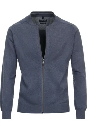 Casa Moda Strickjacke Zip Dunkelblau Größe M