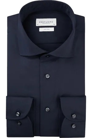 Profuomo Hemd Slim Fit Blau Größe 37