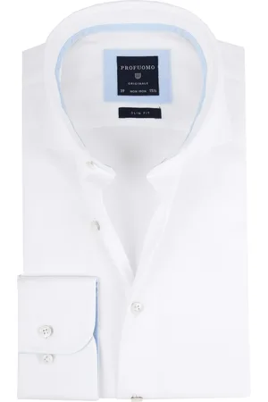 Profuomo Hemd Blau Akzent Größe 37