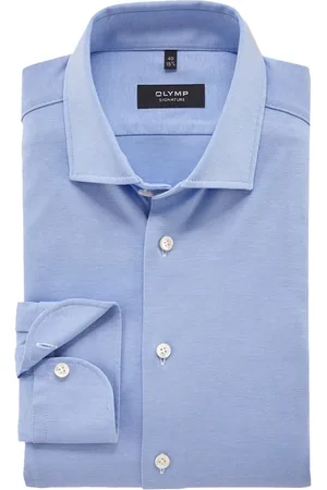 Olymp Signature Hemd Jersey Blau Größe 38