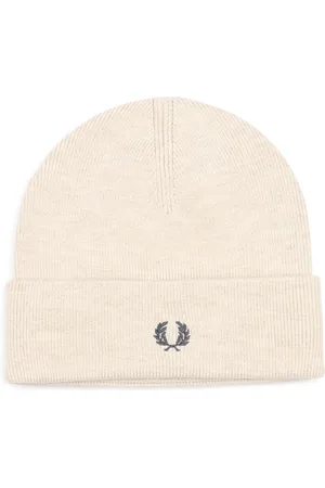 Fred Perry Mütze Wolle Blend Ecru Wollweiß