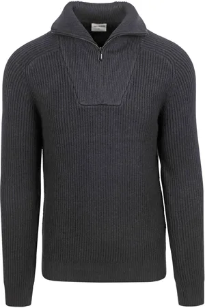 No Excess Halfzip Pullover Two Coloured Melange Größe M
