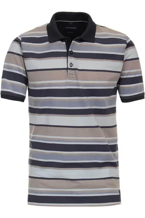 Casa Moda Poloshirt Grau Braun Multicolour Größe M