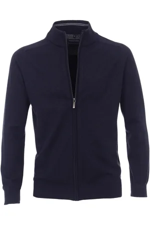 Casa Moda Strickjacke Zip Blau Größe M