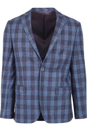 Suitable Prestige Blazer Captiva Amqui Karo Blau Größe 48