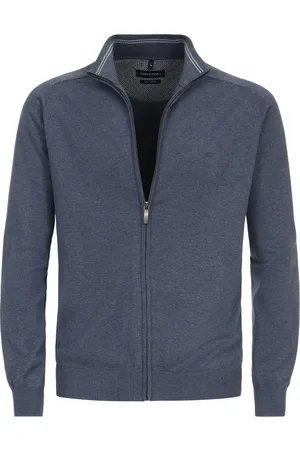 Casa Moda Strickjacke Zip Dunkelblau Größe M