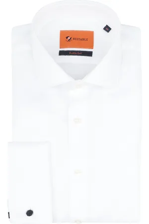 Suitable Hemd White Twill Doppelmanschette Größe 39