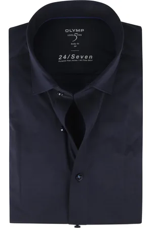 Olymp Lvl 5 Hemd 24/Seven Marine Blau Größe 37