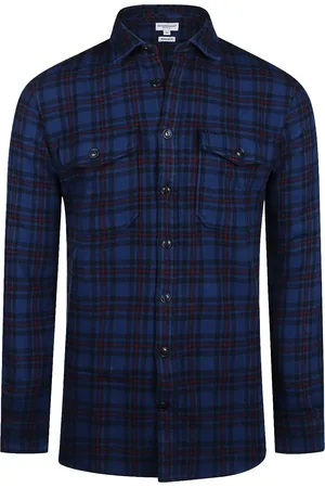 McGregor Hemdjacke Tartan Karos Dunkelblau Größe S