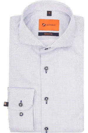 Suitable Hemd Karo Navy Dunkelblau Größe 39