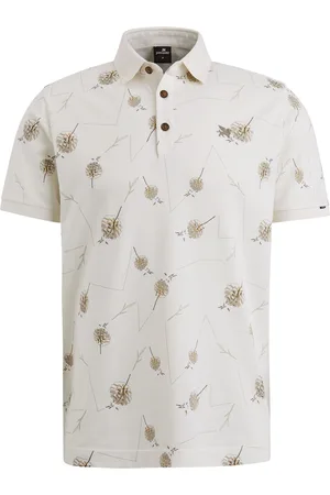 Vanguard Poloshirt Druck Ecru Wollweiß Größe M