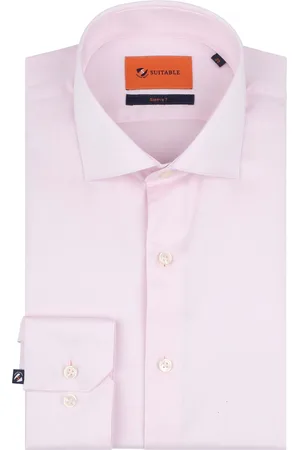 Suitable Hemd Extra Long Sleeves Twill Rosa Größe 39