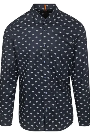 HUGO BOSS Remiton Hemd Navy Dunkelblau Größe M