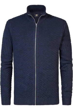 Petrol Industries Kabelstrickjacke Nunam Navy Dunkelblau Größe M