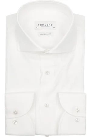 Profuomo Hemd Off-White Wollweiß Größe 38