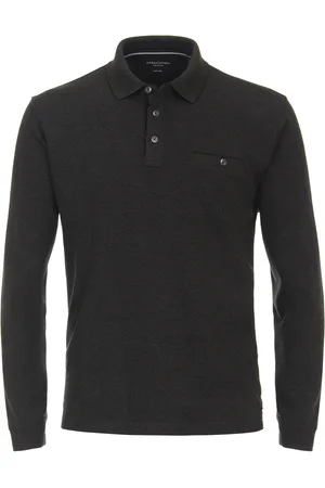Casa Moda Poloshirt Long Sleeves Anthrazit Größe M
