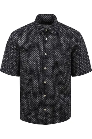 Marc O’ Polo Hemd Short Sleeves Druck Navy Dunkelblau Größe M