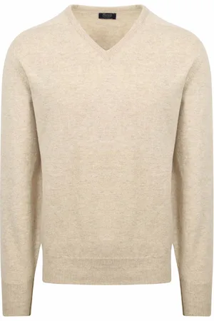 William Lockie V-Ausschnitt Pullover Lammwolle Größe M