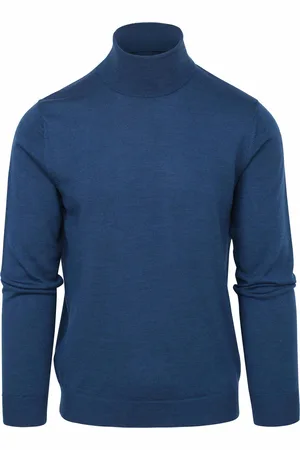 Suitable Merino Rollkragen Petrolblau Dunkelblau Größe L