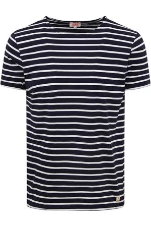 Armor.lux Hoëdic T-Shirt Streifen Navy Dunkelblau Größe M