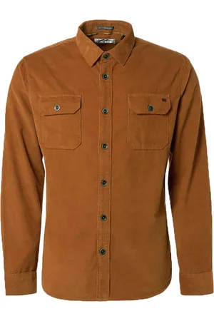 No Excess Cordhemd Caramel Multicolour Orange Größe M