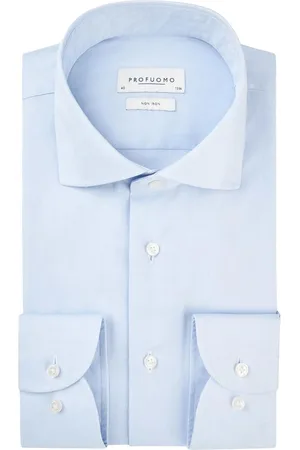 Profuomo Hemd Cutaway Blue Blau Größe 37