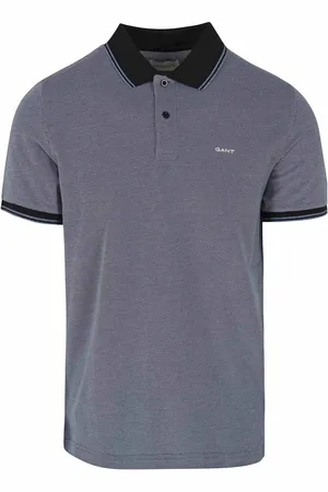 GANT Shield Oxford Piqué Poloshirt Navy Dunkelblau Größe M