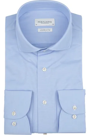 Profuomo Japanese Knitted Hemd Blau Größe 37