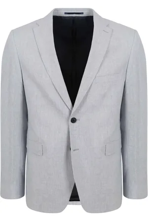 Suitable Blazer Leinen Streifen Hellblau Dunkelblau Größe 46